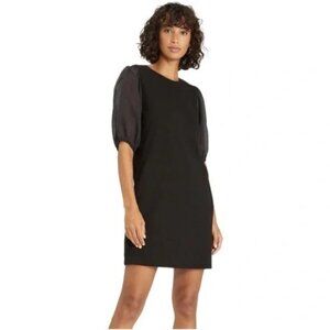 NWOT Sanctuary Enchanted Black Knit Puff Sleeve Mini Dress XS